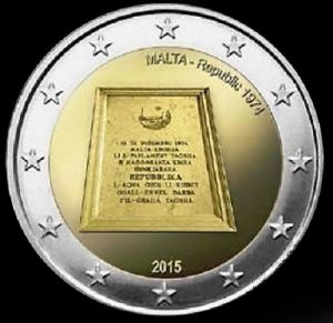 2015 Malta - Constitution 1974 2 euros